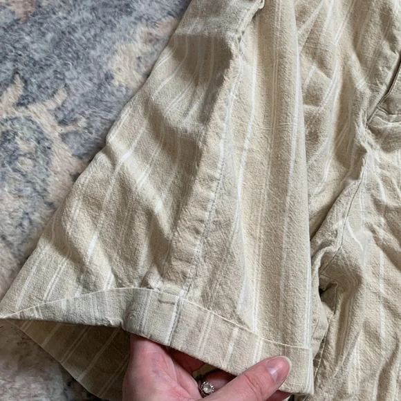 Vintage linen blend bareback stripped shorts - Picture 4 of 11